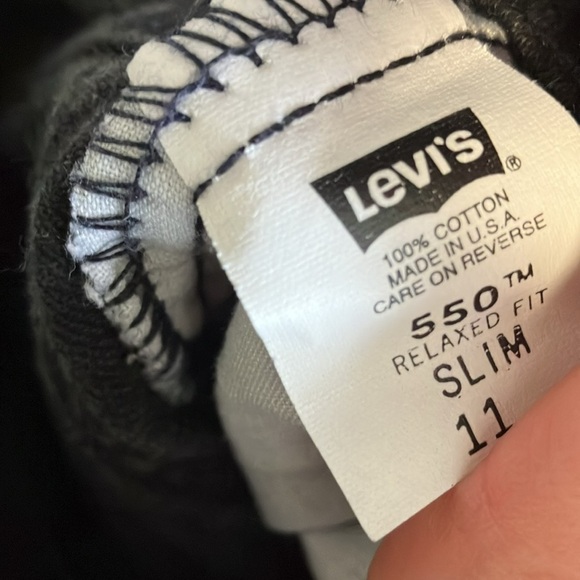 Levi’s 550 vintage orange tab slim 11 W23,5 x L25,25 relaxed fit jeans USA made - Picture 4 of 5